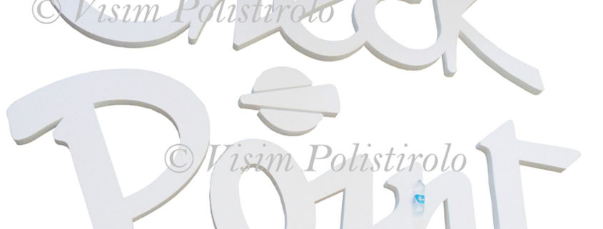 scritta polistirolo check visimc